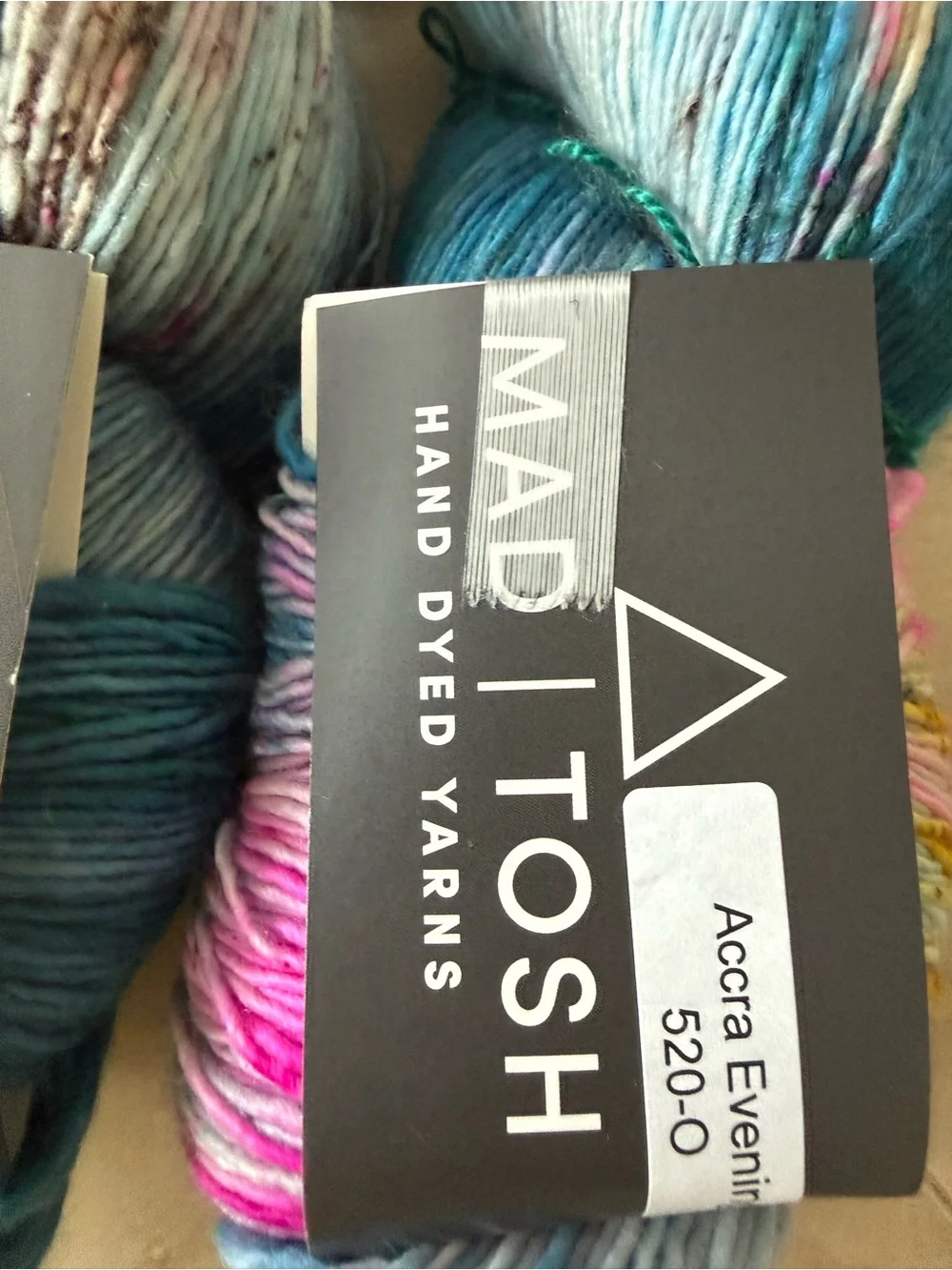 Madeline Hand Dyed Yarns - Multi Blue & Pink Accra Evening